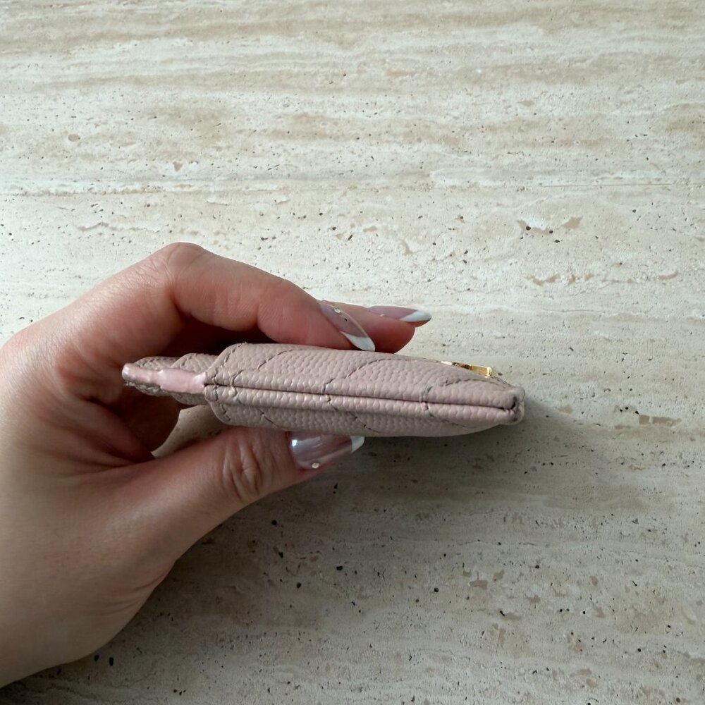 Saint Laurent Leather Card Holder – Nude - Picture 7 of 7